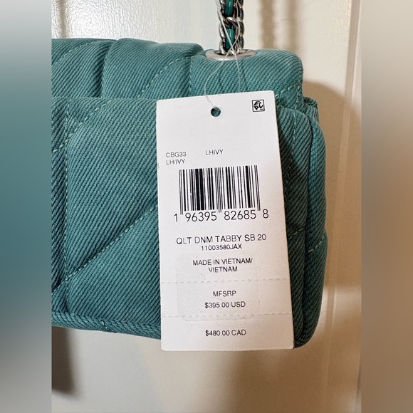 💎 Coach Quilted Denim Tabby 20 - Stunning "Ivy" Wash NWT - Picture 15 of 16